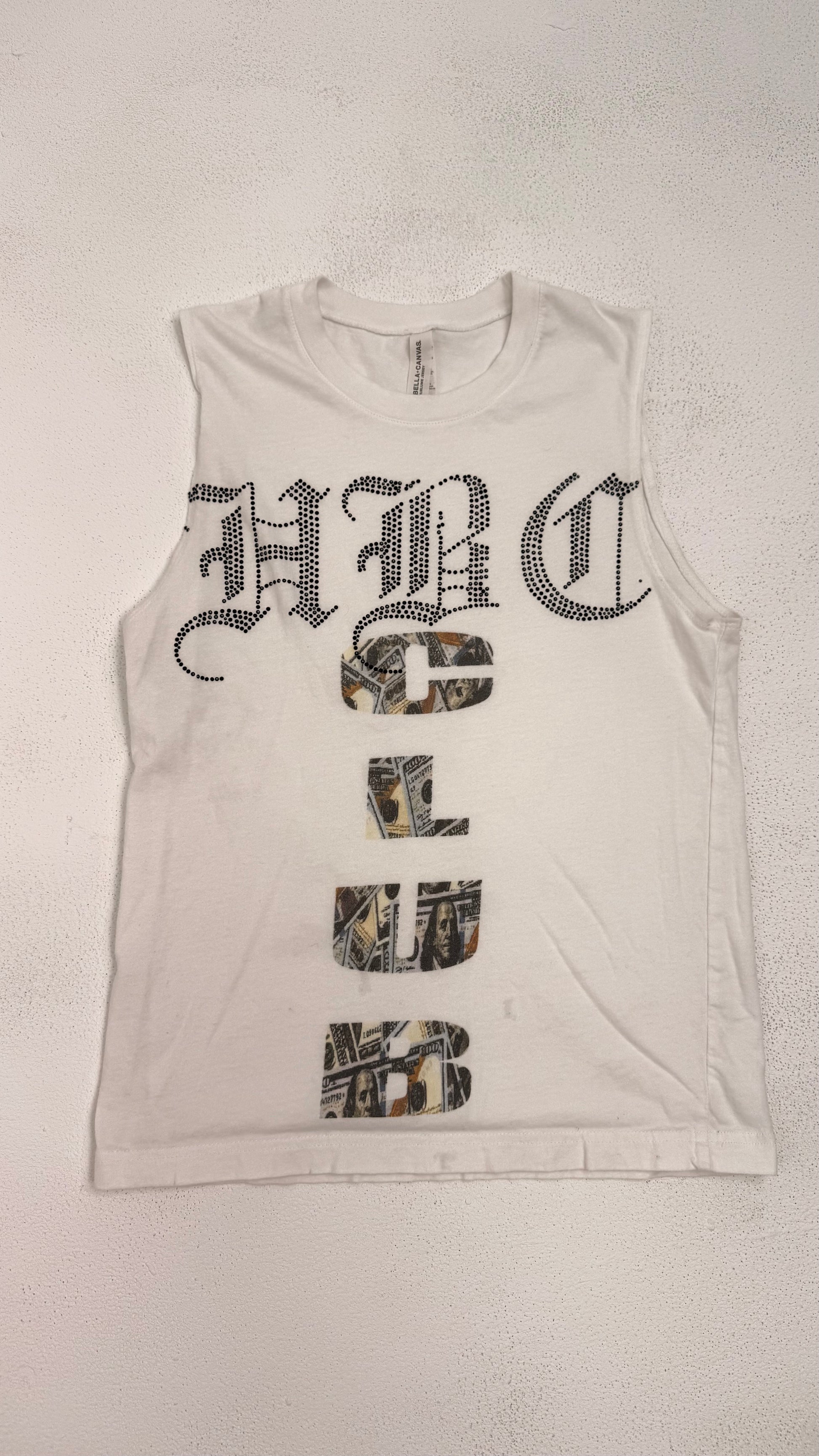 RHINESTONE HBC MUSCLE T